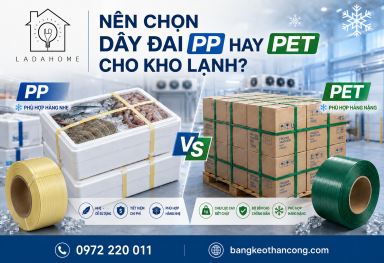 Nên dùng dây đai nhựa PP hay PET cho kho lạnh?