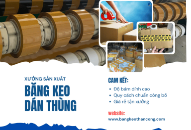 Sản xuất băng keo dán thùng carton, thùng xốp...